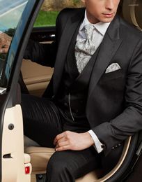 Men's Suits Customized Men's Suit Black Groom Tuxedos Jacket Blazers Halloween Costume Elegant For Luxury Man Suit's Wedding 39