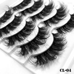 False Eyelashes 5Pairs/Set Faux Mink Hair Wispy Criss-cross Fluffy Thick Natural Handmade Lash Cruelty-free Eye Makeup Tools Harv22