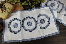 Table Cloth Pure Cotton By Hand Crochet Flag Hand-embroidered Eat Mat Napkin Sofa Towel Hook Flower Cover Decoration