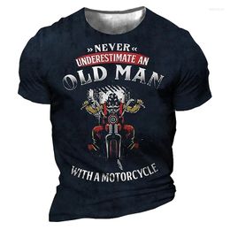 Camisetas masculinas de camisetas de verão para homens motora de motociclista 3D Impressão vintage de manga curta Man camiseta camiseta Homme moto Racing Camiseta