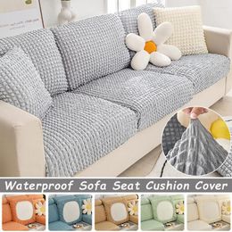 Chair Covers Elastic Seersucker Sofa Seat Cushion Cover For Living Room Plaid Solid Stretch Jacquard Armchair Slipcover