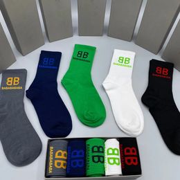 2023 Designer socks luxury Mens Womens cotton Sock Classic B Letter Comfortable Fashion Movement Stocking With box N1