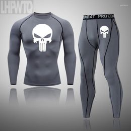Men's Thermal Underwear Set Long Johns Winter Base Layer Men Sports Compression Sleeve Shirts