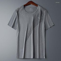 Men's T Shirts Men's Summer Short Sleeve Shirt Half Business Pullover T-shirt Wholesale Round Neck Cotton Loose Men