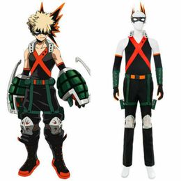 Anime Costumes Anime My Hero Academia Cosplay Come Men Katsuki Bakugo Hero Halloween Carnival Party Suit Z0301