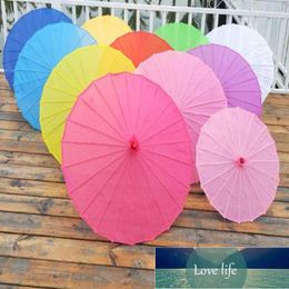 Classic Chinese Colored Umbrella White Pink Parasols China Traditional Dance Color Parasol Japanese Silk Wedding Props Wholesale