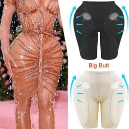 Kadın şekillendiricileri Kadın yastıklı shapewear butt kaldırıcı geliştirici kontrol külot vücut şekillendirici iç çamaşırı 2 sünger yastıklı sahte eşek kalça kalça arttırıcı 230307