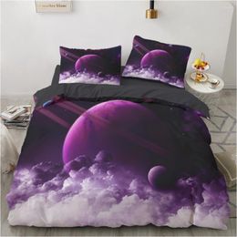 Bedding Sets Family Euro Bed Linen Set For Home Duvet Cover 150 200 220 Size Pillowcase Galaxy Drop Ship