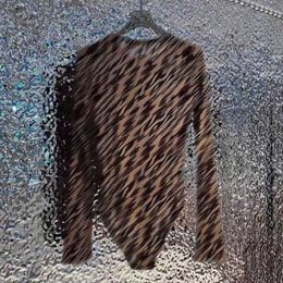 22SS Designer Brand Женщина OneSie с длинными рукавами рубашка в новом стиле сетка сетки Слим Слим Fit Under -рукав с высоким качеством женской одежды A1