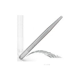 Other Tattoo Supplies Wholesale100Pcs Sier Professional Permanent Makeup Pen 3D Embroidery Manual Eyebrow Microblade Drop Delivery H Dhqgi