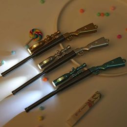 Gel Pens Creative Sniper Rifle Gel Pen 038mm Black Ink Novelty Writing Tool Neutral Pen Kawaii Kids Gifts Stationery Supplies J230306