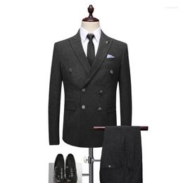 Men's Suits Latest Coat Pant Designs Double Breasted Men Suit Slim Fit Fashion Wedding For Prom Groom Tuxedo Jacket With Pants Set