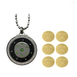 Pendant Necklaces 1 Piece Quantum Necklace And 6 Pieces EMF Protection Cell Phone Stickers