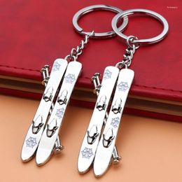 Keychains Mini Skateboard Key Chain Metal Keychain Souvenir Gift For Women Men Children Backpack Decoration Fob Pendant