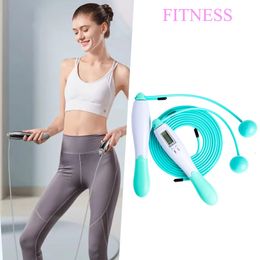 Jump Ropes Yoga Cordless Electronic Skipping Gym Fitness Intelligent With LCD Screen Counting Speed 230307