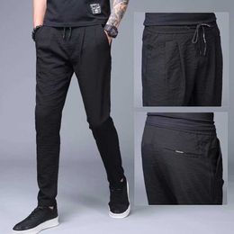 Men's Pants Autumn Long Pant Men Fall Mesh Cool Elastic Sport Jogger Jogging Breathable Tracksuit Air Condition Trousers 2022 Early Winter Z0306