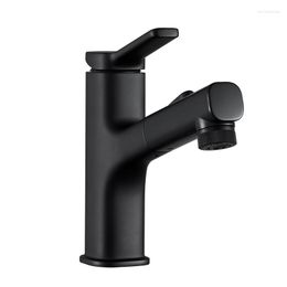 Bathroom Sink Faucets Design 3 Function Matte Black Basin Mixer Tap Pull Down Faucet For And Kitchen