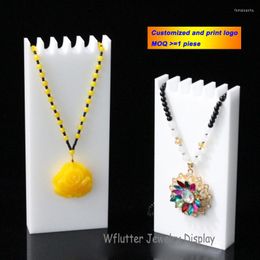 Jewellery Pouches Vertical Necklace Display Rack Set Showing Holder Organiser Stand Jewellery Case