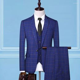 Men's Suits 2023 Autumn And Winter Trousers Shirt Three-piece Set Of Graphic Business Leisure Export Foreign Trade