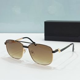 Men Pilot Sunglasses 9101 Black Gold Brown Gradient Shades Glasses Designers Sunglasses Shades Occhiali da sole UV400 Protection Eyewear