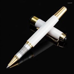 High Quality 200 Metal Ball Point Pen Red Ice Flower Golden School Student Office Stationery Rollerball Pens
