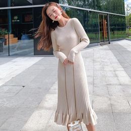 Casual Dresses Long Sweater Dress Women Maxi Knit Fishtail Winter Plus Size Clothing
