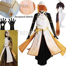 Anime Costumes Game Genshin Impact Rex Lapis Morax Cosplay Outfits Zhongli Cosplay Comes Full Set Cos Morax Game Suit for Halloween Zhong Li Z0301
