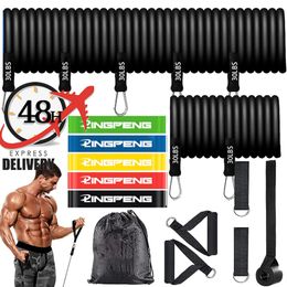 Resistance Bands Upgraded Exercise Workout Set With Door Anchor Handles Legs Ankle for Gym Work Out Bodybuilding 230307