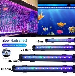 Aquarium LED Bubble Light Colorful Light Color Changing Fish tank lights Pond Fountain Diving Lamp With Air Pump Swimming Decor