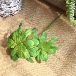 Decorative Flowers Artificial Plant Succulents Green Cactus Real Touch Soft Plastic DIY Home Garden Party Decoration Pography Props Wall