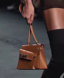 7A Neue Kellyis-Tasche Luxus-Designer-Handtasche Umhängetasche mit klassischer Schnalle Damen-Umhängetasche aus Leder Mode doppelseitige geformte Tasche 25CM Achseltasche