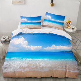 Bedding Sets Russia Size Set Euro Family 2.0 Duvet Cover With Sheet For Home Bed Linen 2x Sp Sandy Beach