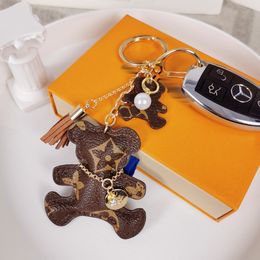 Keychains Lanyards Keychains Lanyards Keychain Key Chain Buckle lovers Car Keychain Handmade Leather Keychains Men Women Bags Pendant Accessories with box and