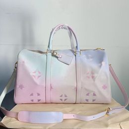 L Sunrise Pastel Onthego Tote Handle Shoulder Bag Spring in the City Collection Handbag ON THE GO Pink Purple Giant Monograms CrossBody Zippy Wallet Purse