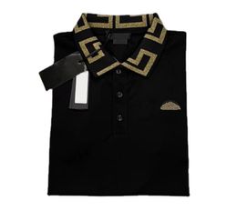 2023 new season men's POLO shirt gold embroidery minimalist style mercerized pearl cotton