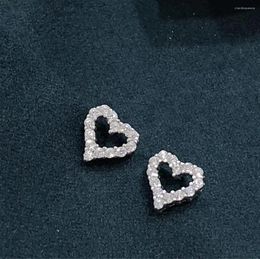 Stud Earrings Luxury Heart Shape Vintage Bridal For Women Party Brincos Wedding Jewellery