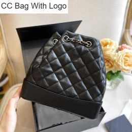 CC Bag Other Bags Women Classic Bucket Bag Contrast Chain Silver Badge Diamond Lattice Quilted Backpack Luxury Designer Handbag Coin Purse Cosmetic Bag Tote Key