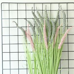 Decorative Flowers Single Branch Onion Grass PE Artificial Plants Valley Spike For Home Garden Christmas Decoration Wedding Wall Fake