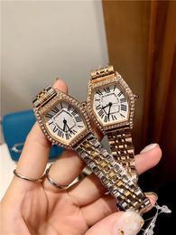 Fashion Full Brand Wrist Watches Women Ladies Girl Crystal Style Luxury With Logo Steel Metal Quartz Clock CA 98