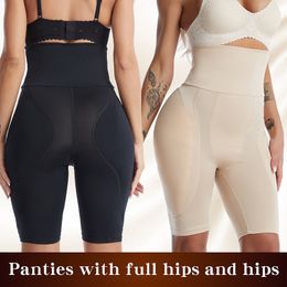 Women's Shapers Body Shaper Women Slimming Panties Plump Hip Pad Butt Lifter Sexy High Waist Cincher Panty Tummy Control Corset Shapewear 230307