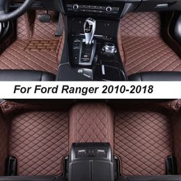 Car Floor Mats For Ford Ranger 2010-2018 DropShipping Centre Auto Interior Accessories 100% Fit Leather Carpets Rugs Foot Pads R230307