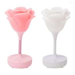 Night Lights Flower Silicone Lamp Portable Rose Light For Nursery Birthday Gifts