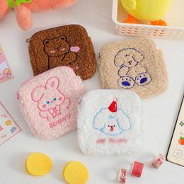 Storage Bags Japanese Style Sanitary Napkin Holder Embroidery Pouch Nursing Pad Cosmetics Bag