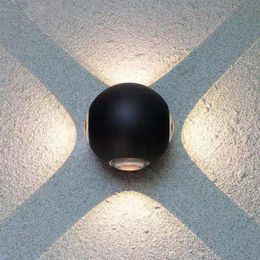 Okrągłe aluminiowe lampa ścienna LED na zewnątrz wodoodporne IP65 Garan Balkon Light