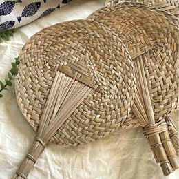 Handmade Rattan Straw Fan for Living Room Bedroom Wall Hanging DIY Wedding Party Home Decor Accessories