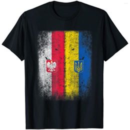 Men's T Shirts Poland Ukraine Polish Ukrainian Flag Men T-Shirt Short Sleeve Casual Cotton O-Neck Summer Shirt