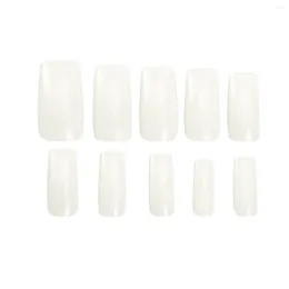 False Nails Nail Tips Fake Cover Tip Full French Manicure Press Extension Toenail Flat Acrylic Extra Square On