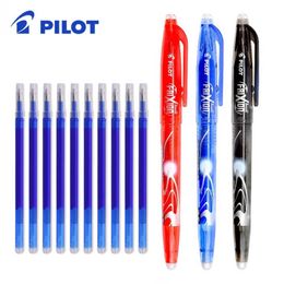 Gel Pens Pilot Erasable Gel Pen Magic Blue Black Red Ink 05mm Erasable Refill Rods Japanese Stationery Office School Writing Supplies J230306