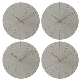 Wall Clocks Wooden Clock Nordic Design Round Small Art Office Cafe Decor Gifts