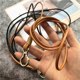 Cell Phone Straps Charms Lanyard Neck Strap Keychain Accessories Genuine Leather Lanyards ID Badge Holder Heavy Metal Keyring Rope Necklace Strips